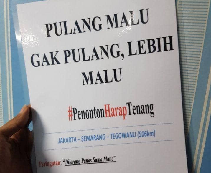 tulisan kocak pemudik (twitter.com/azharulfikri)