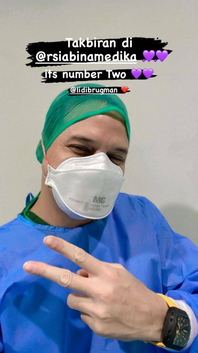 Lidi Brugman melahirkan anak kedua (Instagram.com/_luckyperdana_/)