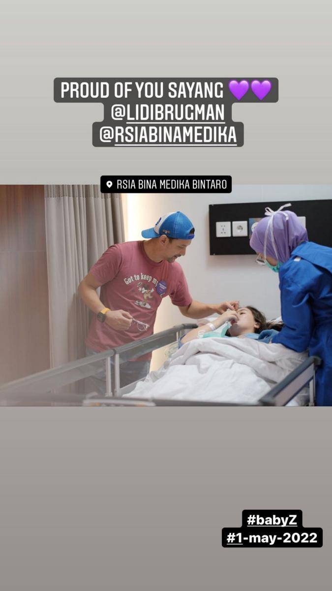 Lidi Brugman melahirkan anak kedua (M_riyaldi via Instagram.com/_luckyperdana_/)
