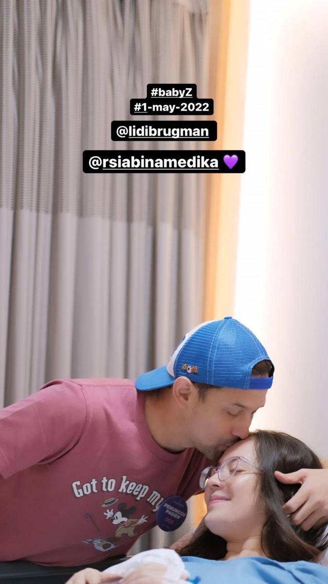 Lidi Brugman melahirkan anak kedua (M_riyaldi via Instagram.com/_luckyperdana_/)
