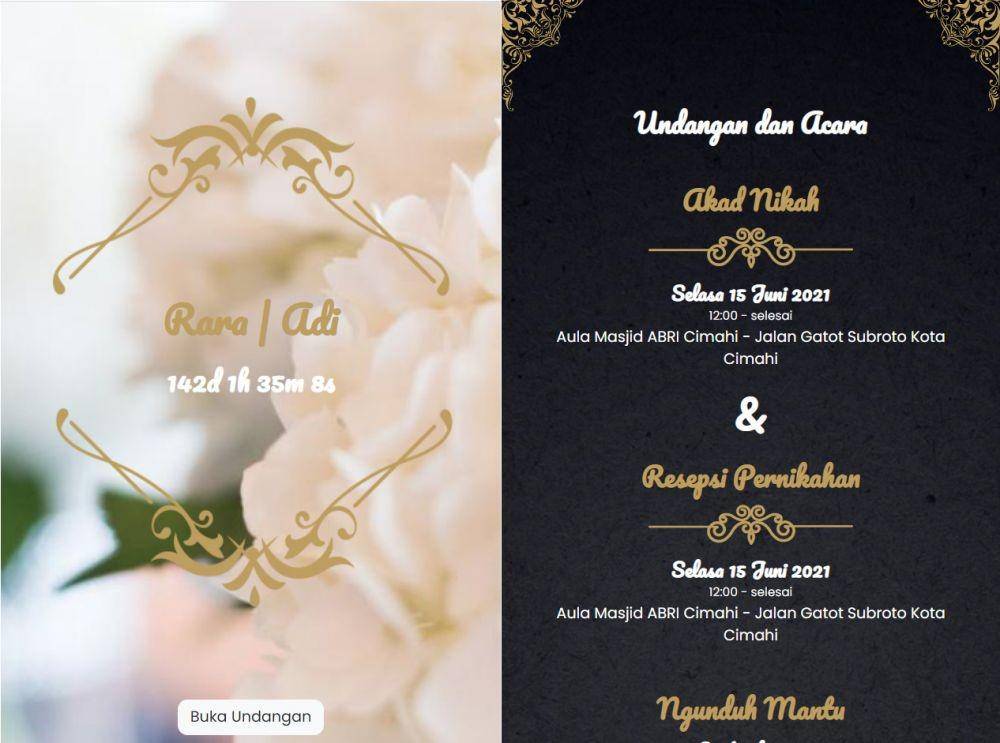 Ilustrasi undangan pernikahan (dok. webnikah)