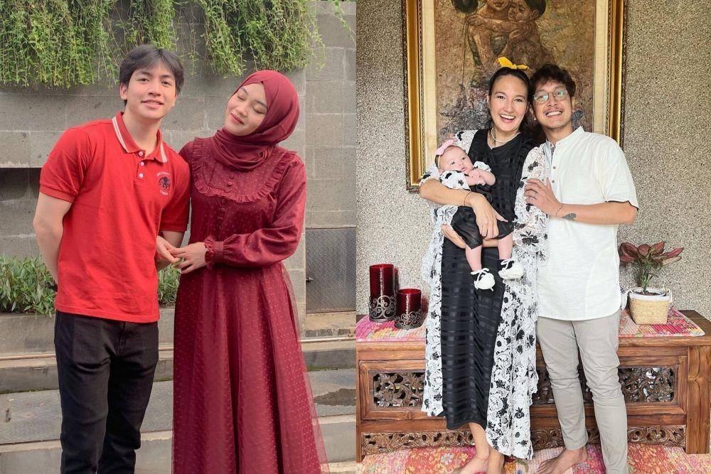 potret Putri Delina dengan Jeffry Reksa dan potret keluarga Dimas Anggara dan Nadine Chandrawinata (instagram.com/putridelinaa | instagram.com/nadinelist)