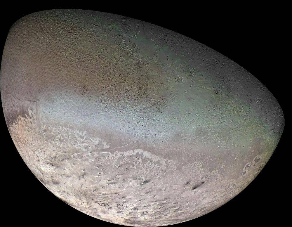 potret Satelit Triton yang dipotret oleh Voyager 2 (NASA/JPL/USGS)