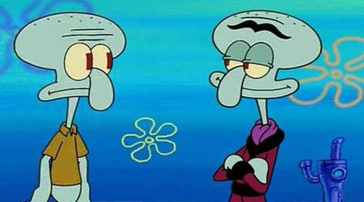 Squilliam mengejek Squidward (couchguysports.com)