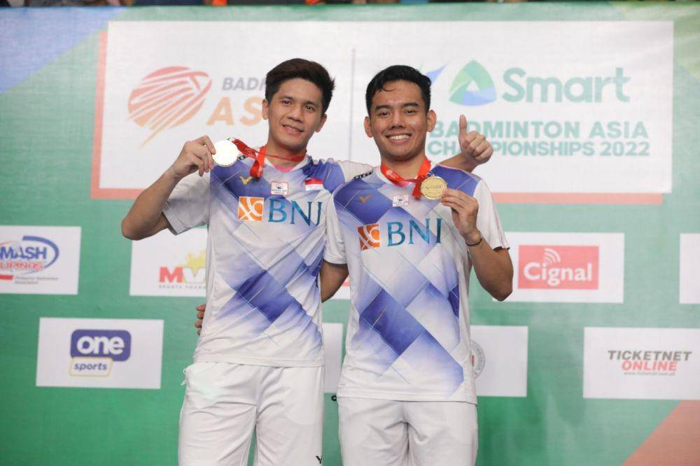 Pramudya Kusumawardana/Yeremia Erich Yoche Yacob Rambitan di Kejuaraan Bulu Tangkis Asia 2022 (Dok. PP PBSI)