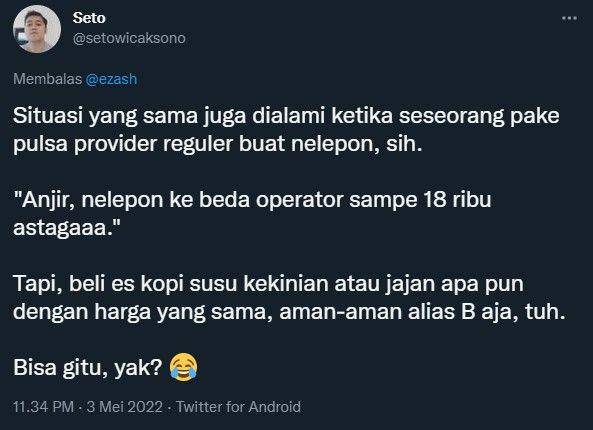 cuitan keresahan warganet tentang pembayaran cash dan cashless (twitter.com/setowicaksono)
