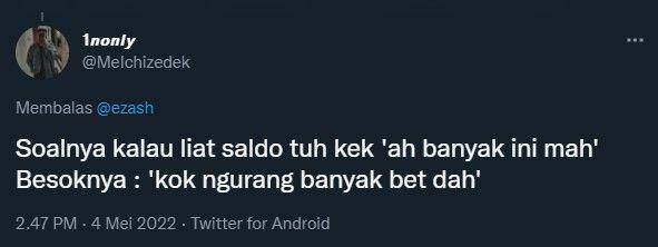 cuitan keresahan warganet tentang pembayaran cash dan cashless (twitter.com/MeIchizedek)