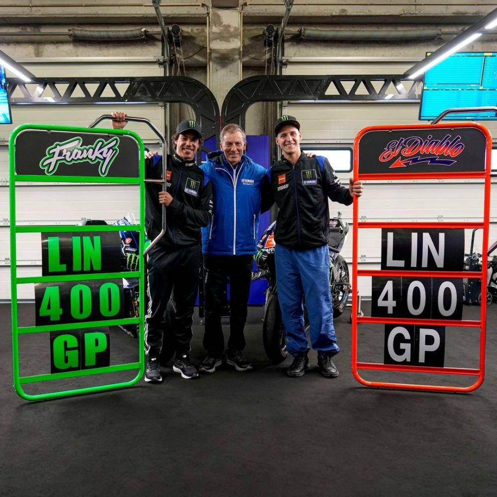 Franco Morbidelli, Lin Jarvis, dan Fabio Quartararo (instagram.com/yamahamotogp)