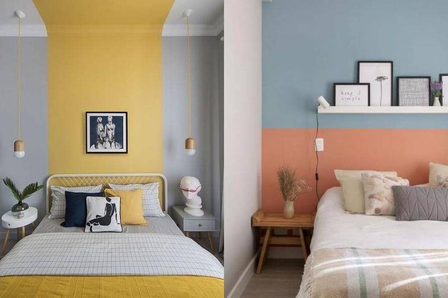 10 Ide Kamar Tidur Kombinasi Dua Warna, Serasa Punya Ruangan Baru!