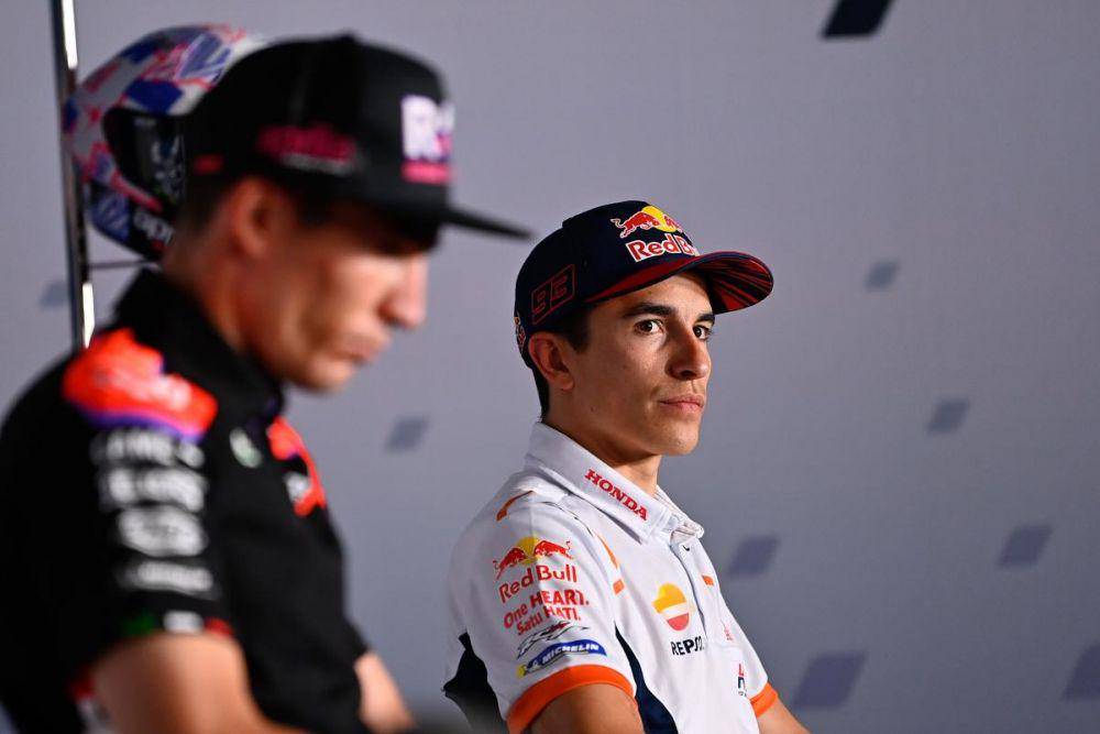 Marc Marquez saat sesi konferensi pers GP Spanyol 2022 (motogp.com)