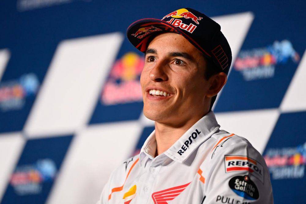 Marc Marquez saat sesi konferensi pers GP Spanyol 2022 (motogp.com)