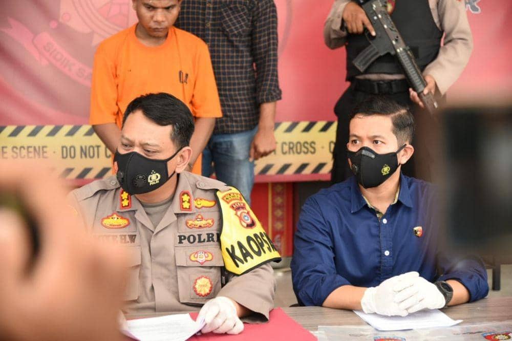 Polres Bireuen menggelar konferensi pers terkait kasus pembunuhan. (Dokumentasi Humas Polres Bireuen untuk IDN Times)