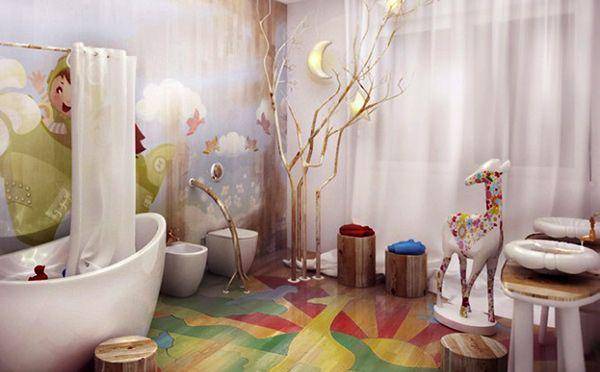 ilustrasi kamar mandi anak-anak (pinterest.com/Home Design Lover)