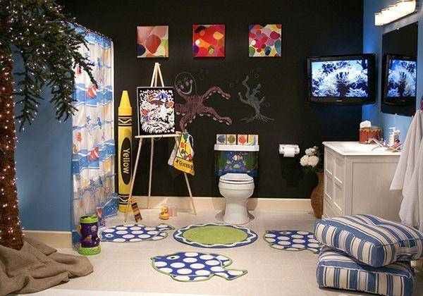 ilustrasi kamar mandi anak-anak (pinterest.com/Home Design Lover)