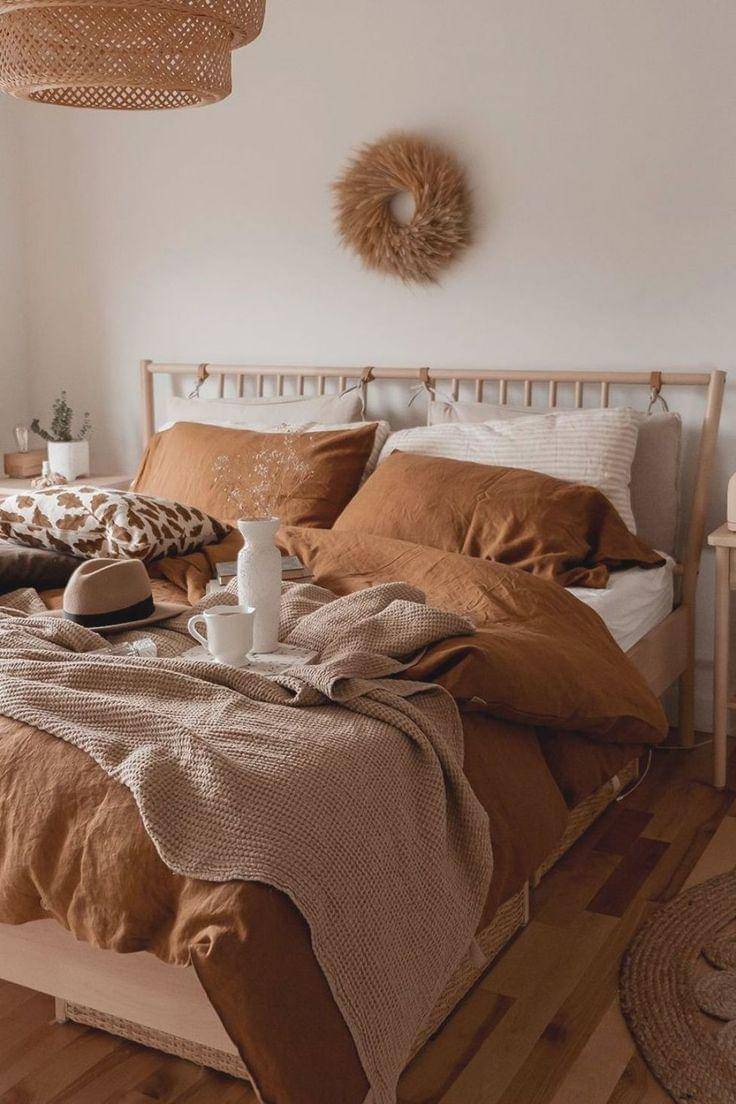 ilustrasi kamar tidur musim gugur (pinterest.com/Upwode)