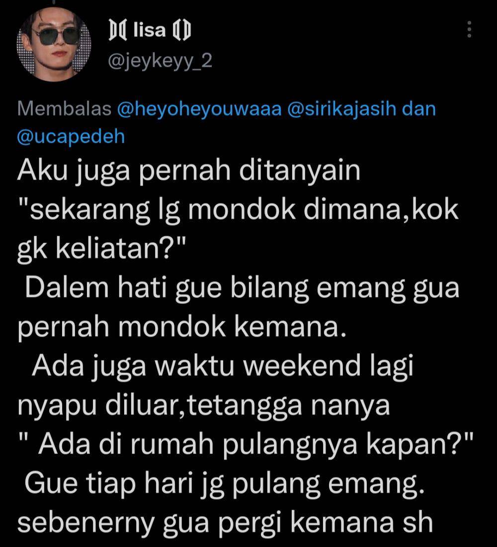 alasan anak gak pernah keluar rumah yang bikin ngakak (twitter.com/jeykeyy_2)