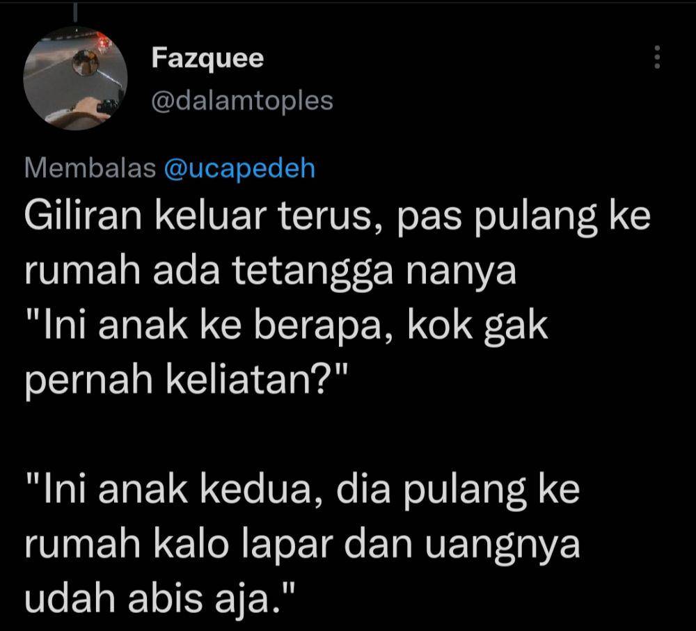 alasan anak gak pernah keluar rumah yang bikin ngakak (twitter.com/dalamtoples)