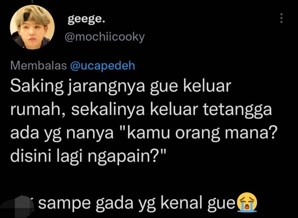 alasan anak gak pernah keluar rumah yang bikin ngakak (twitter.com/mochiicooky)