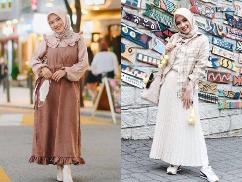 9 Ide Outfit Hijab untuk First Date ala Bianca Kartika, Manis Abis!