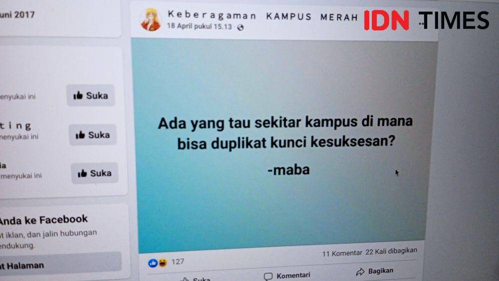 Laman shitpost Keberagaman Kampus Merah yang berbasis di Universitas Hasanuddin. (IDN Times/Achmad Hidayat Alsair)