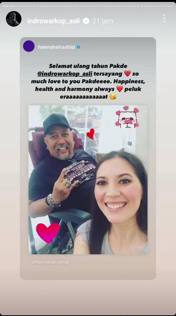 ucapan ultah untuk Indro Warkop (instagram.com/indrowarkop_asli)
