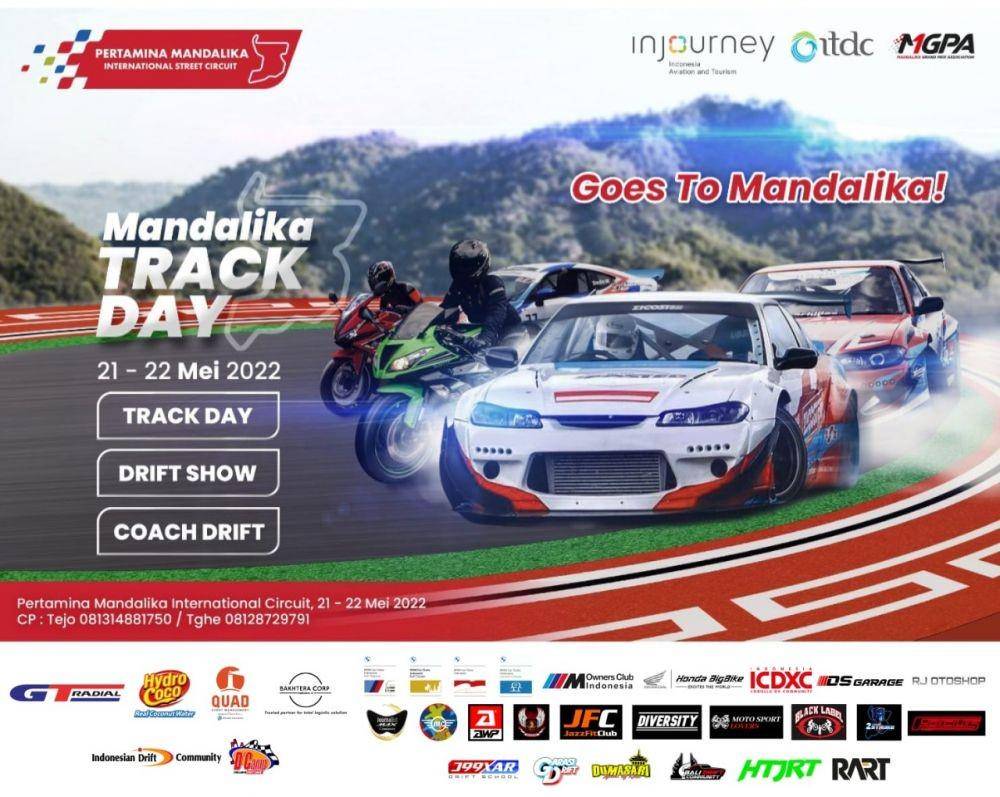 Event Mandalika Track Day yang akan digelar di Sirkuit Mandalika pada 21 Mei 2022 (Dok. Istimewa)
