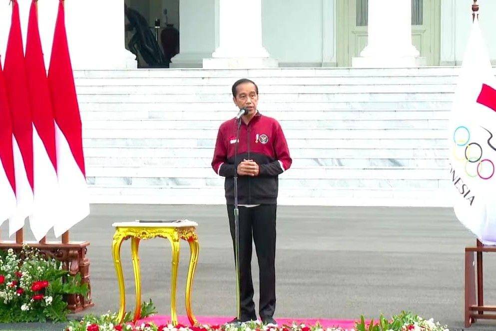 Presiden Jokowi lepas Tim Indonesia Menuju Sea Games Vietnam (youtube.com/Sekretariat Presiden)