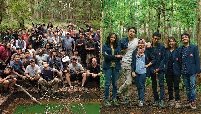 kolase potret kebersamaan di balik layar pemeran film KKN di Desa Penari (instagram.com/tissabiani)
