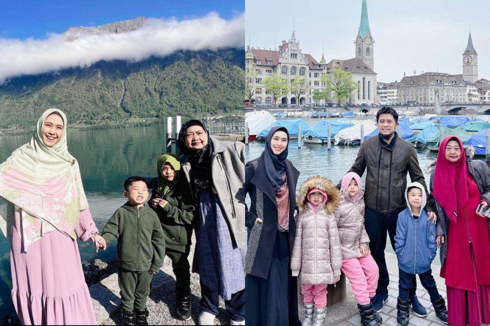 kolase potret liburan keluarga Oki Setiana Dewi (instagram.com/okisetianadewi |instagram.com/okisetianadewi)