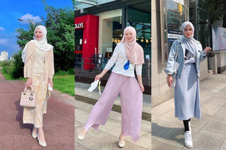 9 OOTD Hijabers Pastel ala Ayana Jihye Moon, Pancarkan Kesan Kalem!