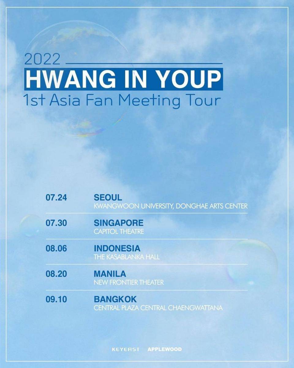 Hwang In Yeop 1st Asia Fan Meeting Tour (instagram.com/keyeastofficial)