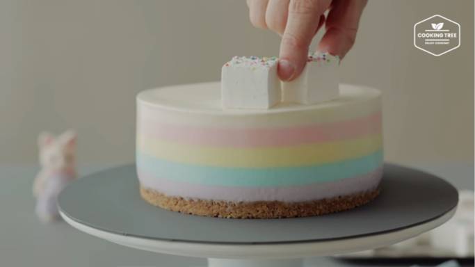 ilustrasi marshmallow cheesecake (dok. youtube.com/Cooking tree 쿠킹트리)
