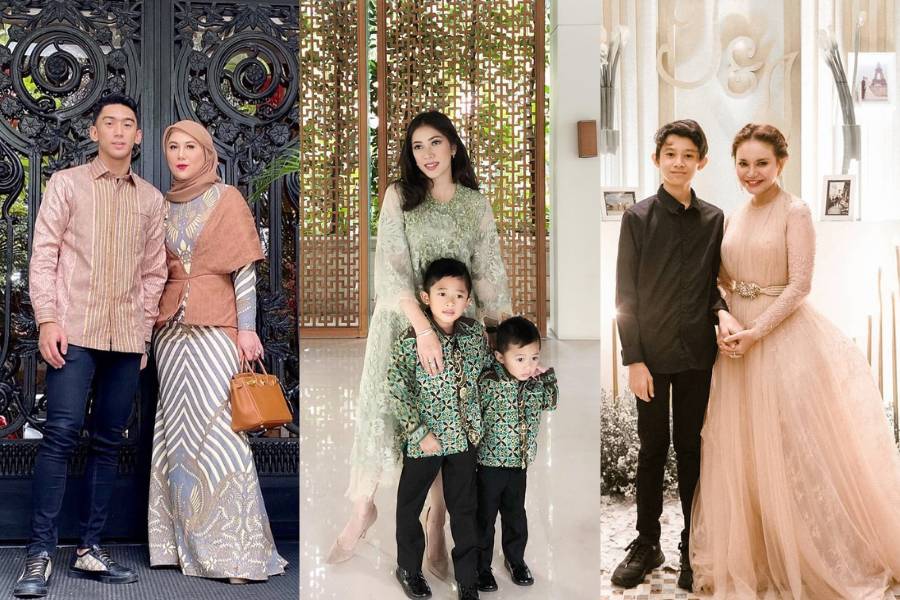 referensi baju kondangan untuk ibu dan anak laki-laki (instagram.com/marinizumarnisreal | instagram.com/ruby_26 | instagram.com/itsrossa910)