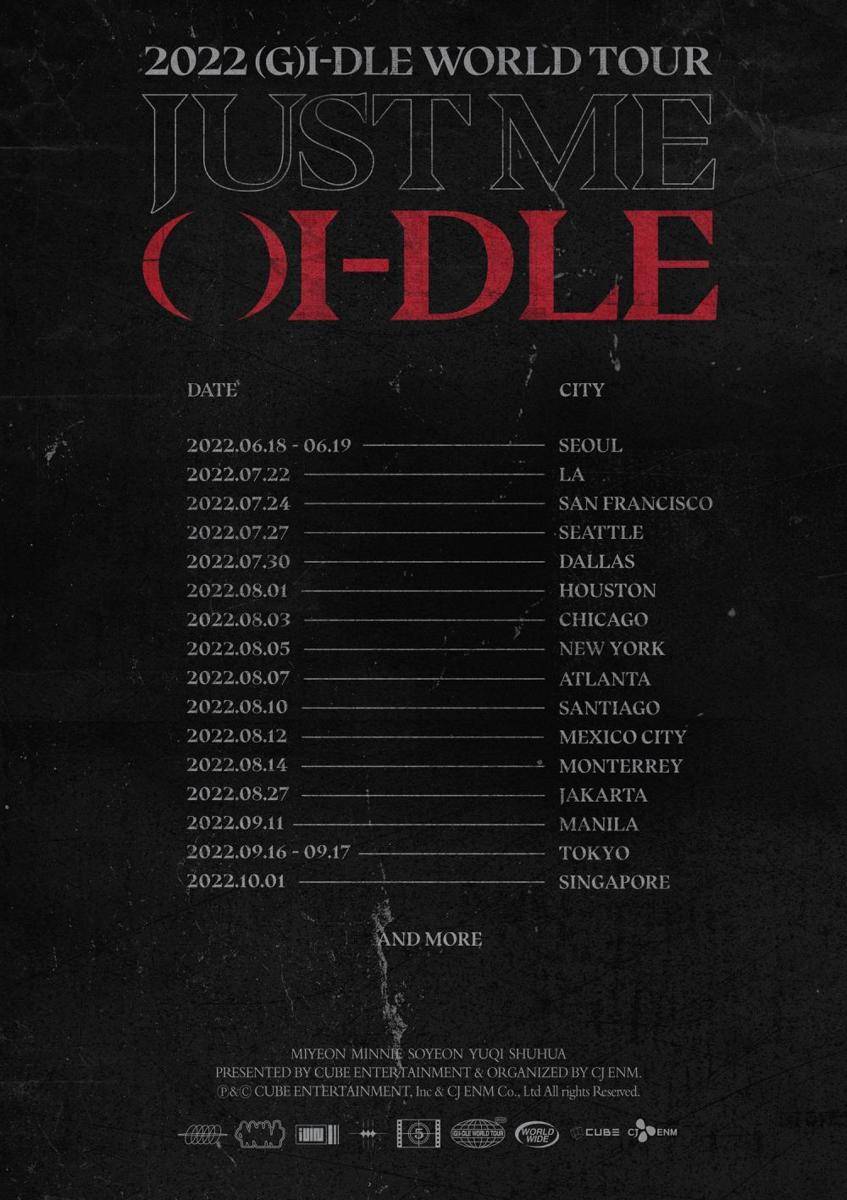 (G)-IDLE 2022 World Tour (twitter.com/G_I_DLE)