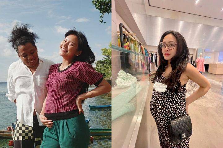 kolase potret baby bump artis hamil anak pertama (instagram.com/arie_kriting | instagram.com/dea_ananda)