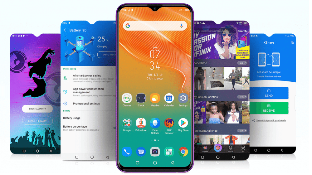 ilustrasi tampilan Infinix Hot 8 (infinixmobility.com)