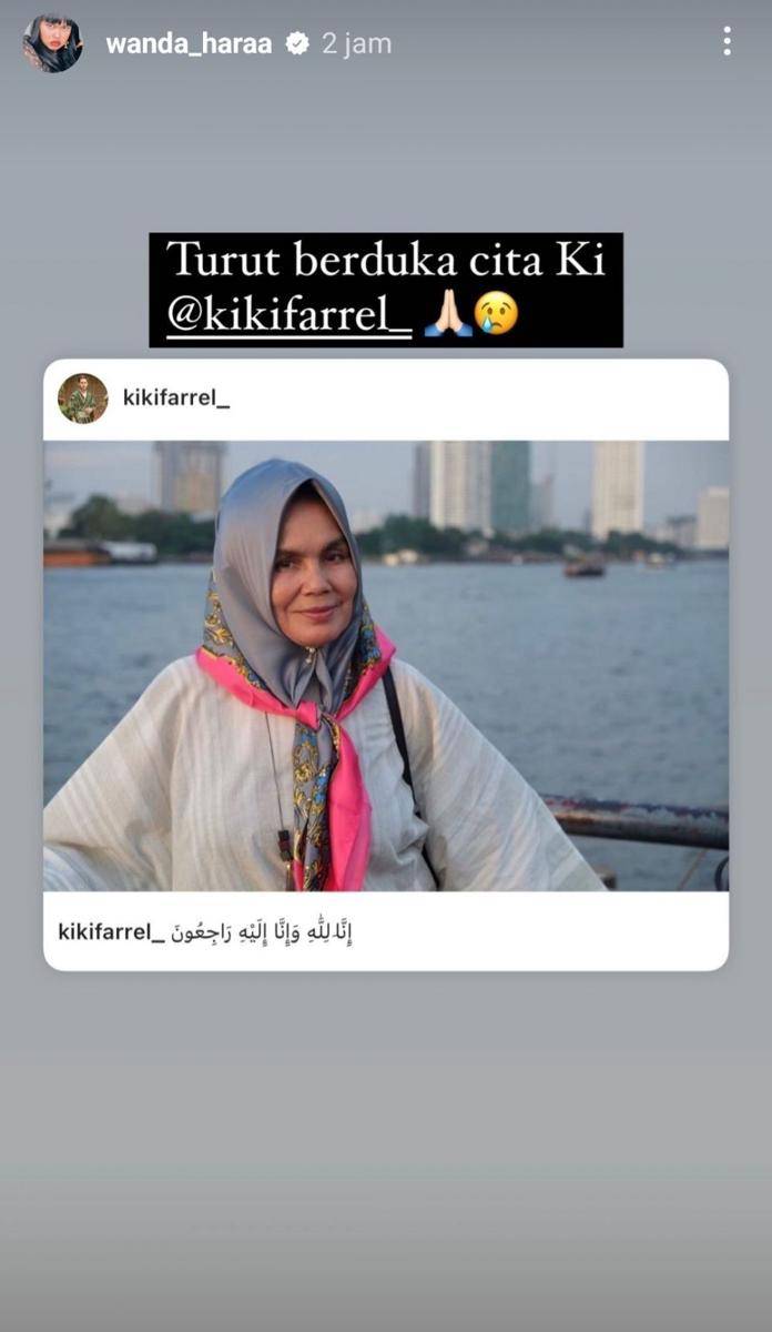 Ucapan duka artis (instagram.com/wanda_haraa)