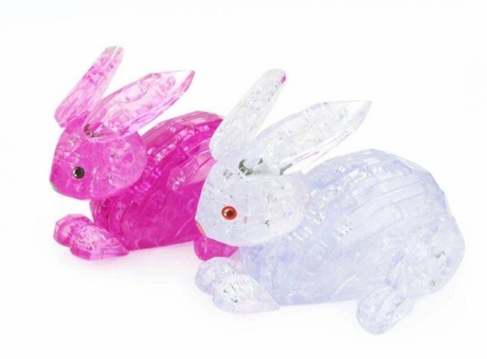 3D Crystal Puzzle Rabbit (tokopedia.com/stationerystation)