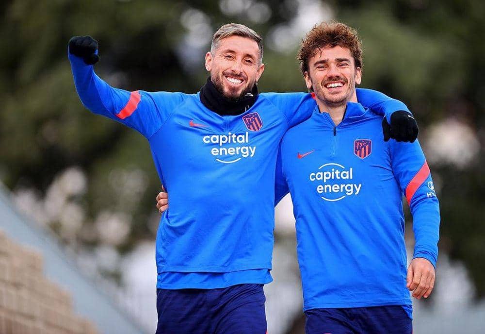 Hector Herrera (kiri) dan Antoine Griezmann (instagram.com/h.herrera16)
