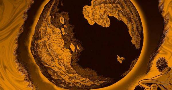 Efek serangan Garou mempengaruhi bumi ( tonarinoyj.jp/One Punch Man )