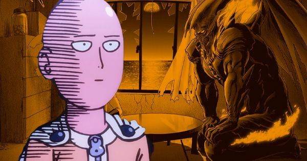 Saitama dan Garou duduk bersama ( Dok. Madhouse / One Punch Man ) ( tonarinoyj.jp/One Punch Man )