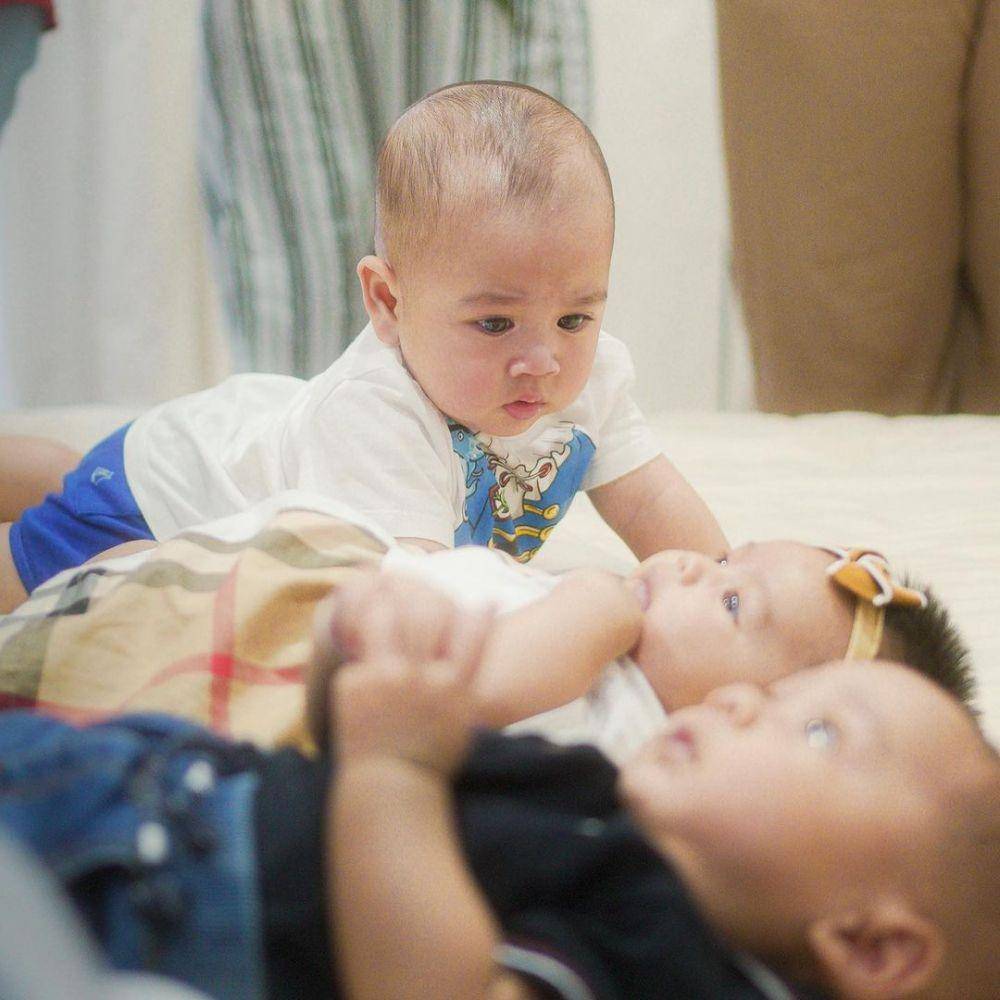 potret playdate Rayyanza, Ameena dan Leslar (instagram.com/raffinagita1717)