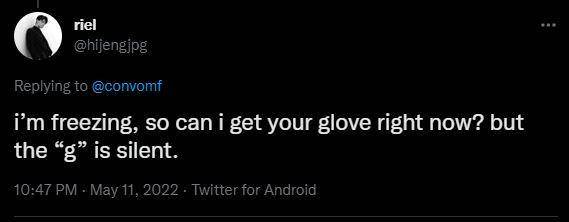 Pick up line flirting (twitter.com/hijengjpg)