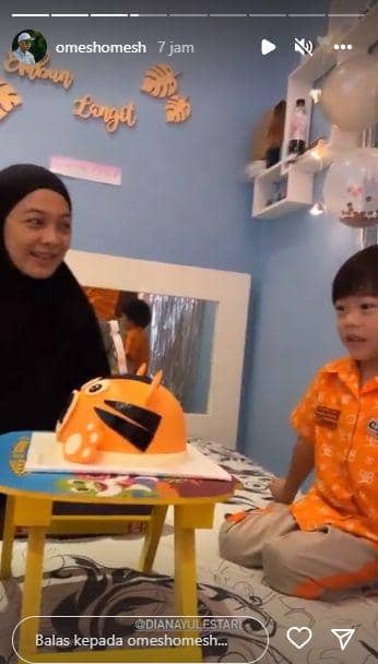 potret Langit anak Omesh yang rayakan ulang tahun (instagram.com/omeshomesh)