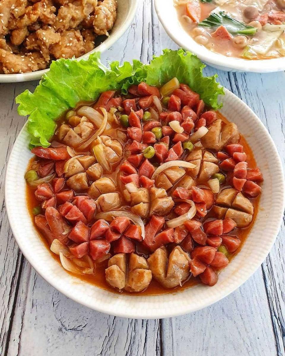 sosis bakso saus asam manis (instagram.com/yscooking)