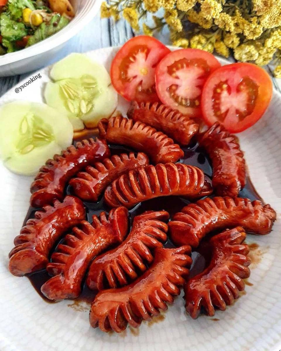 sosis saus teriyaki (instagram.com/yscooking)
