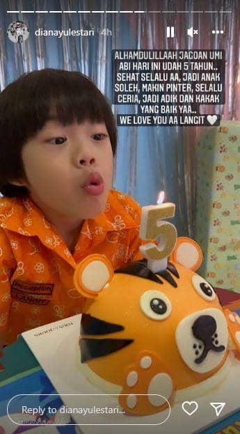 potret Langit anak Omesh yang rayakan ulang tahun (instagram.com/dianayulestari)