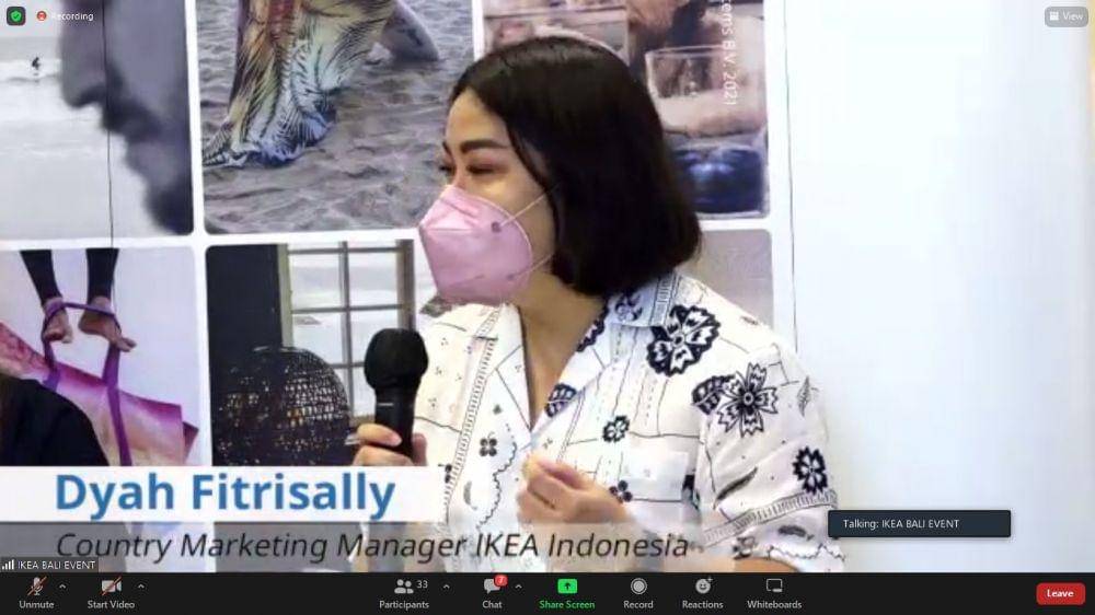 Liputan Virtual Peluncuran Koleksi Produk KÅSEBERGA Kolaborasi IKEA dan WSL, Jumat (13/5/2022). IDN Times/Agnes Z. Yonatan