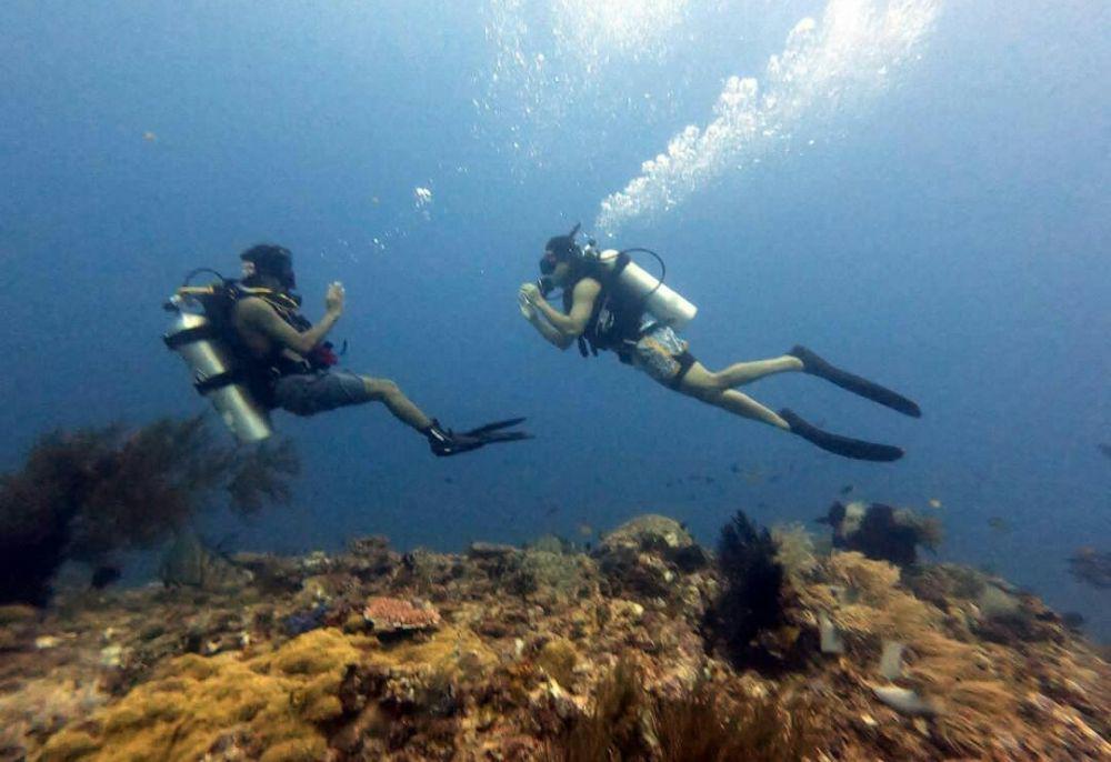 9 Potret Eksotis Sabian Tama saat Diving, Eksplor Keindahan Bawah Laut