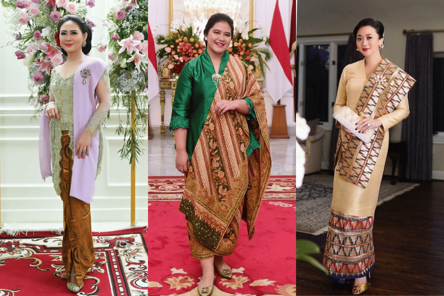 9 Kebaya Warna Cerah ala Istri Pejabat, Tampilkan Kesan Manis